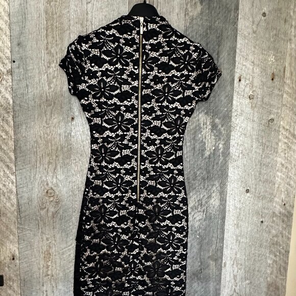 B Darlin Cocktail Dress Sixe 1/2 Black Lace - Picture 8 of 11